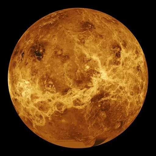What is the name of the planet shown in the photograph?